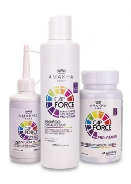 Cap Force Tratamento Para Queda Kit 3 Prod. - Amakha Beautecombeleza.com