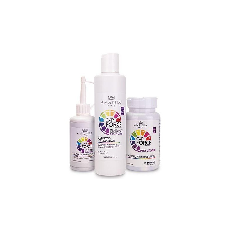 Cap Force Tratamento Para Queda Kit 3 Prod. - Amakha Beautecombeleza.com Cap Force Tratamento Para Queda Kit 3 Prod. - Amakha Beautecombeleza.com
