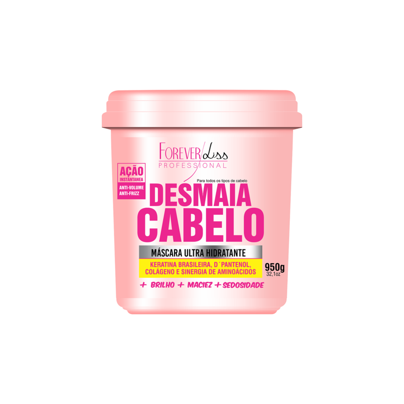 Desmaia Cabelo Anti Frizz And Professional Volume Mask 950g - Forever Liss Desmaia Cabelo Anti Frizz And Professional Volume Mask 950g - Forever Liss