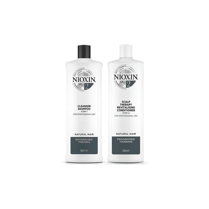 System 2 Salon Pós Química Duo Kit 2x1000ml - Nioxin Beautecombeleza.com System 2 Salon Pós Química Duo Kit 2x1000ml - Nioxin Beautecombeleza.com