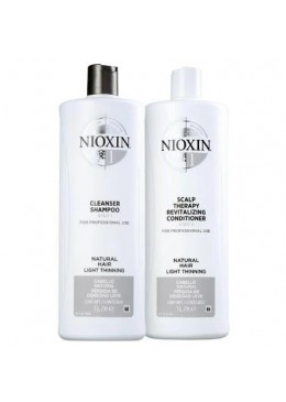 System 1 Salon Pós Química Duo Kit 2x1000ml - Nioxin Beautecombeleza.com