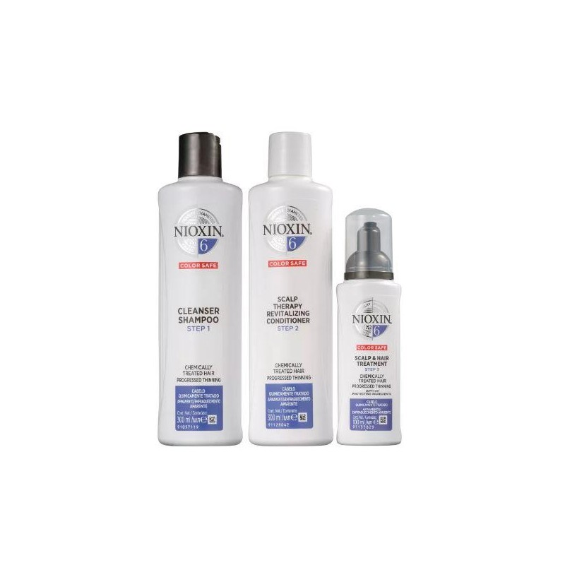 Systèm 6 Nioxin pour Cheveux Traités Chimiquement Kit 3 Prod. - Nioxin Beautecombeleza.com