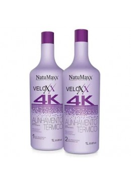 Escova Progressiva Veloxx 4k Alinham. Térmico Kit 2x1L - Natumaxx Beautecombeleza.com