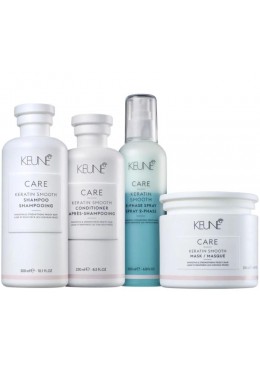 Care Keratin Smooth Strenghtening Frizzy Hair Treatment Kit 4 Products - Keune Beautecombeleza.com