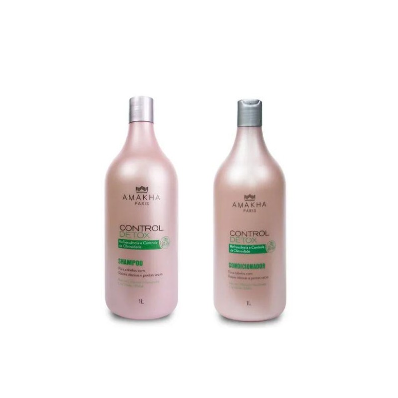 Detox Maintenance Oily Hair Revitalizating Home Care Kit 2x1L - Amakha Beautecombeleza.com