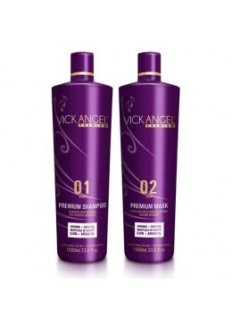 Premium Progressive Brazilian Blowout Keratin Replenishing Kit 2x1L - Vick Angel Beautecombeleza.com