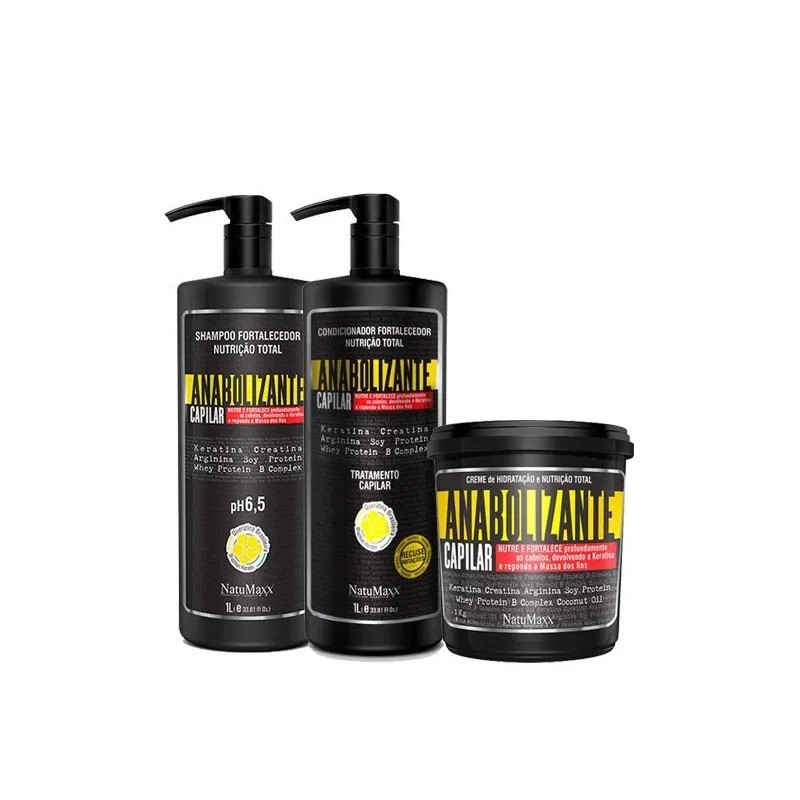 Anabolic Strength Hydration Nutrition Shine Keratin Treatment Kit 3x1 - Natumaxx Beautecombeleza.com