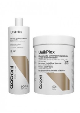 UnikPlex Poudre Décolorante 400g + Emulsion 900ml Kit  - Gaboni 
 Beautecombeleza.com
