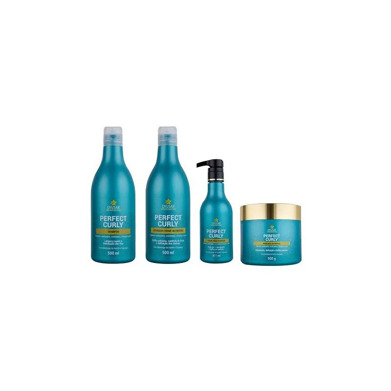 Nutritivo Perfect Curly para Cachos Completo Kit 4 Prod. - Dyusar Beautecombeleza.com