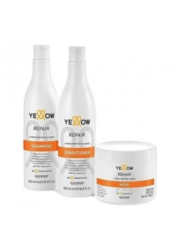 Reconstructor Treatment Almond Protein Cocoa Keratin Repair Kit 3x500 - Yellow Beautecombeleza.com