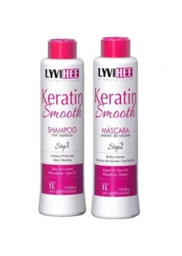 Keratin Smooth Escova Bioplástica Capilar 2x1l - Lyvihee Beautecombeleza.com