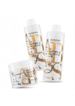 Lisse Parfait Brazilian Smoothing Shine Kit 3 Produtos - Madamelis Beautecombeleza.com