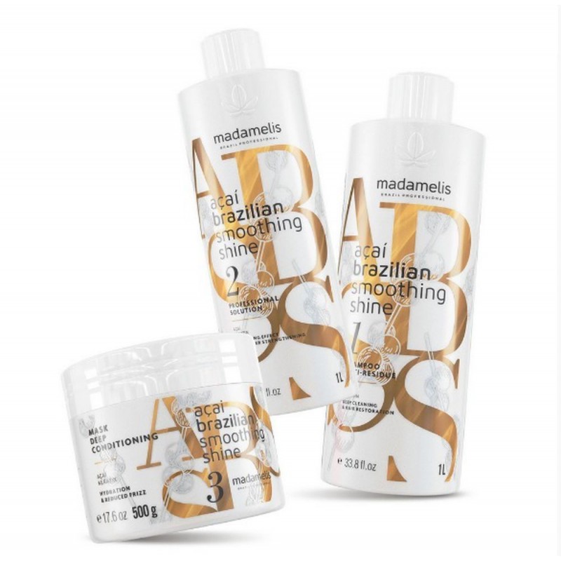 Lisse Parfait Brazilian Smoothing Shine Kit 3 Produtos - Madamelis Beautecombeleza.com