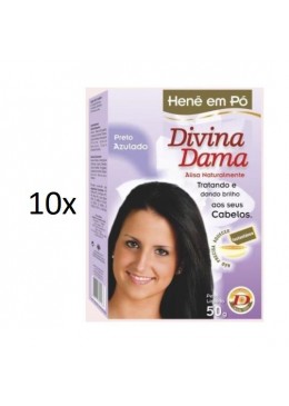 Henê em Pó Preto Azulado 50g - Divina Dama 
Beautecombeleza.com