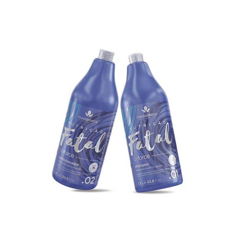 De Force Fatal Nutrition Capillaire Kit 2x1,5L - Madamelis Beautecombeleza.com