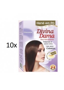 Henê Pó Chocolate 50g -Divina Dama Beautecombeleza.com