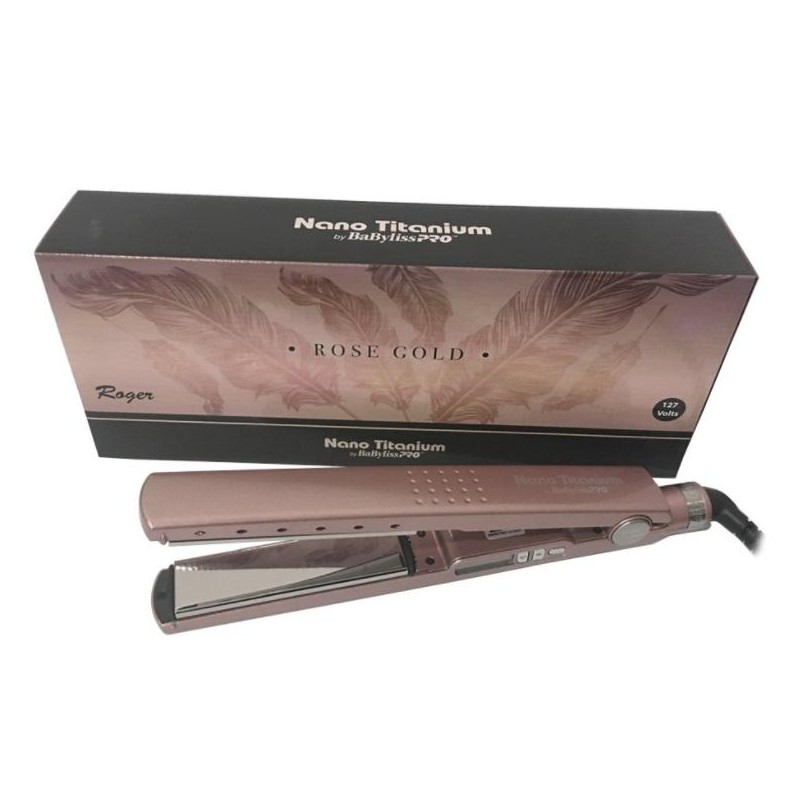 Fer à Lisser BabyLiss Pro Nano Titanium Rose Gold 1+1/4  220V - Babyliss Beautecombeleza.com