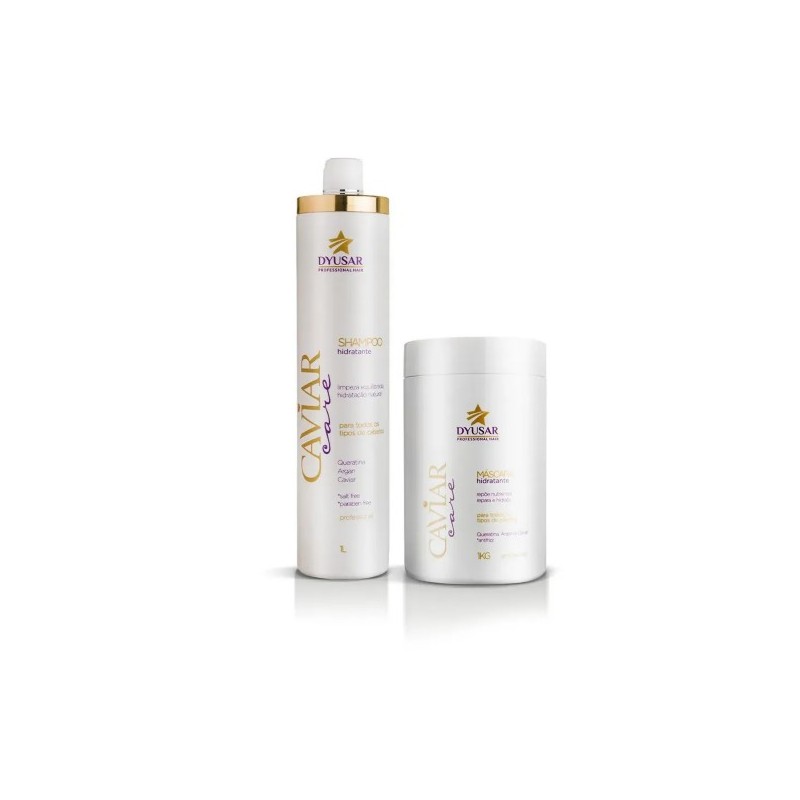 Moiturizing Caviar Care Keratin Argan Home Care Maintenance Kit 2x1 - Dyusar Beautecombeleza.com