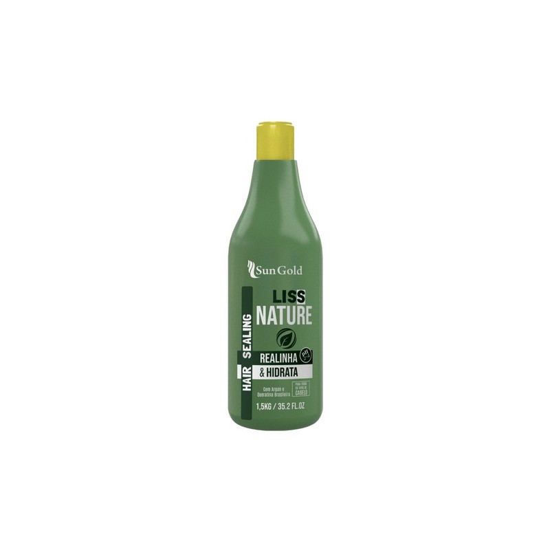 Lissage Liss Natural Organic Sealing Hair  0% Formaldéhyde 1.5Kg - Sun Gold 
Beautecombeleza.com