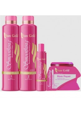 Smoothing Bio Kératine Cautérisation 4 Itens - Sun Gold Beautecombeleza.com