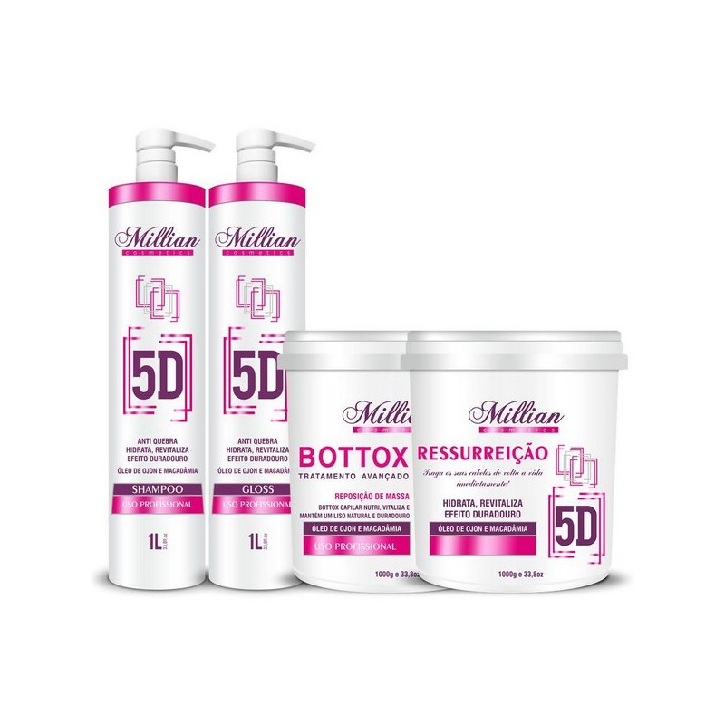 Combo 5D Escova Progressiva + Botox + Máscara 4x1 - Millian Beautecombeleza.com Combo 5D Escova Progressiva + Botox + Máscara 4x1 - Millian Beautecombeleza.com