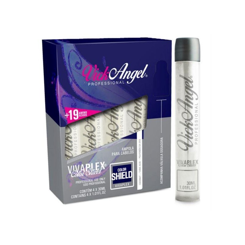 Ampola Complexo de 19 Aminoácidos VivaPLEX Color Shield 4 X 30ml - Vick Angel Beautecombeleza.com