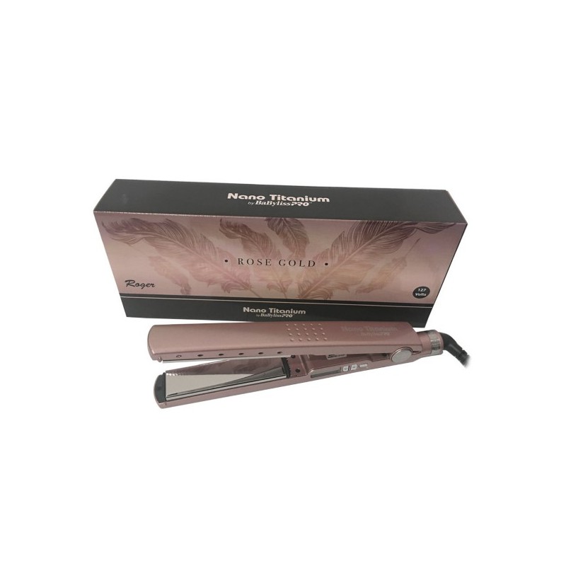 Prancha BabyLiss Pro Nano Titanium Rose Gold 1+1/4 110V 127V - Babyliss Beautecombeleza.com Prancha BabyLiss Pro Nano Titanium Rose Gold 1+1/4 110V 127V - Babyliss Beautecombeleza.com
