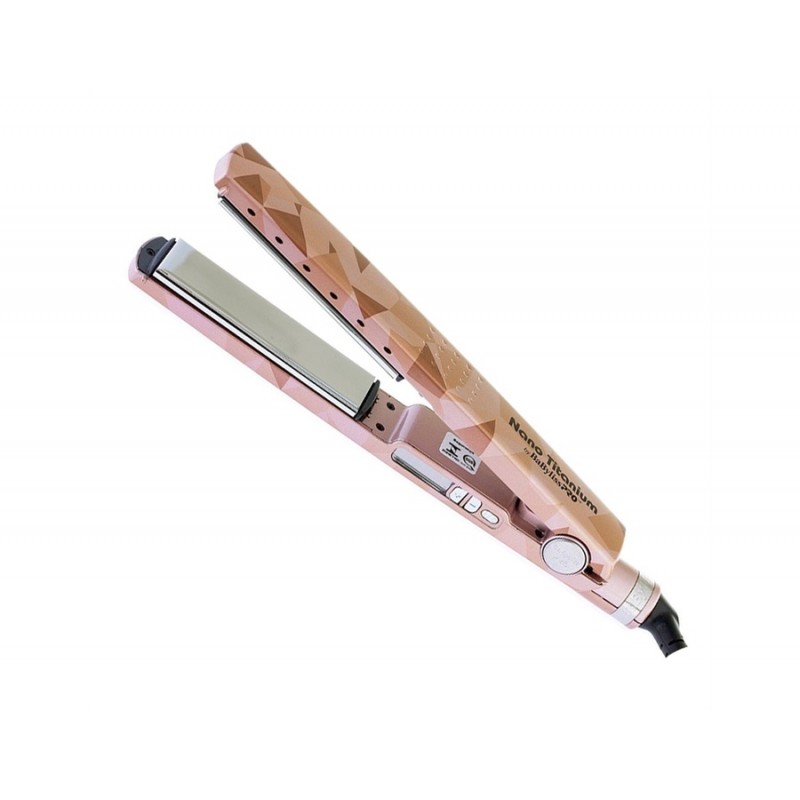 Prancha BaByliss PRO Nano Titanium Vetro Rose Gold 1 1/4 220V 450F - Babyliss Beautecombeleza.com