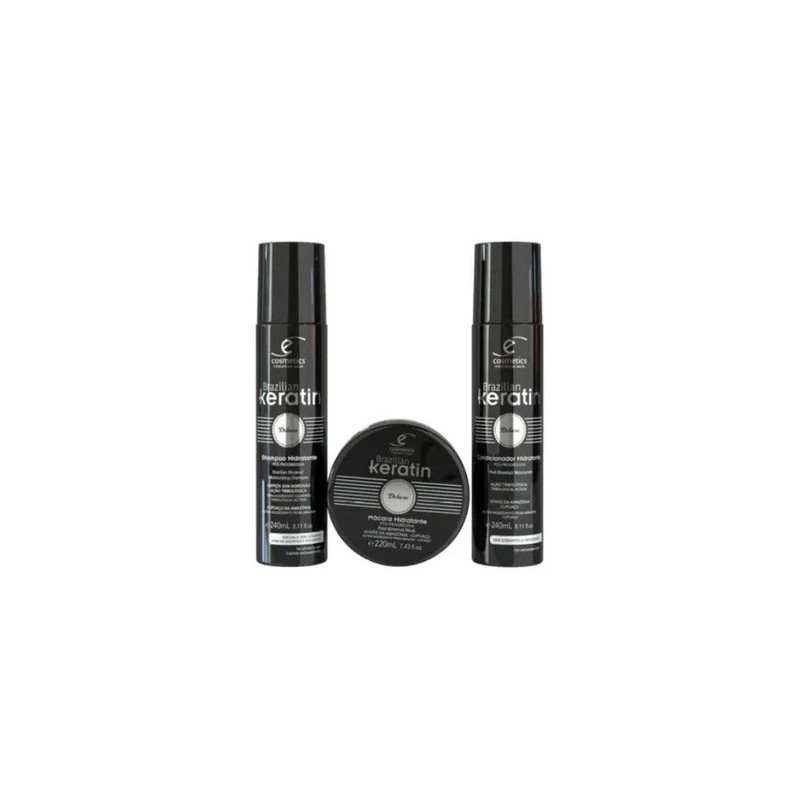 Brazilian Keratin Maintenance Home Care Post Chemistry Kit 3 Prod. - Ecosmetics Beautecombeleza.com