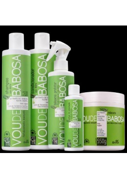 Vou De Babosa Aloe Vera Extract Vegan Daily Treatment Kit 5 Products - Griffus Beautecombeleza.com