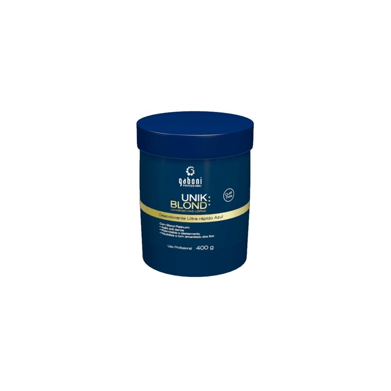 UnikBlond Pó Descolorante Profissional Ultra Rápido Azul 400g - Gaboni 
Beautecombeleza.com