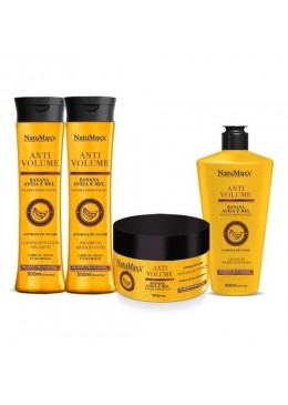 Banane, d'Avoine et de Miel Anti Volume  Kit 4 Prod. - Natumaxx Beautecombeleza.com