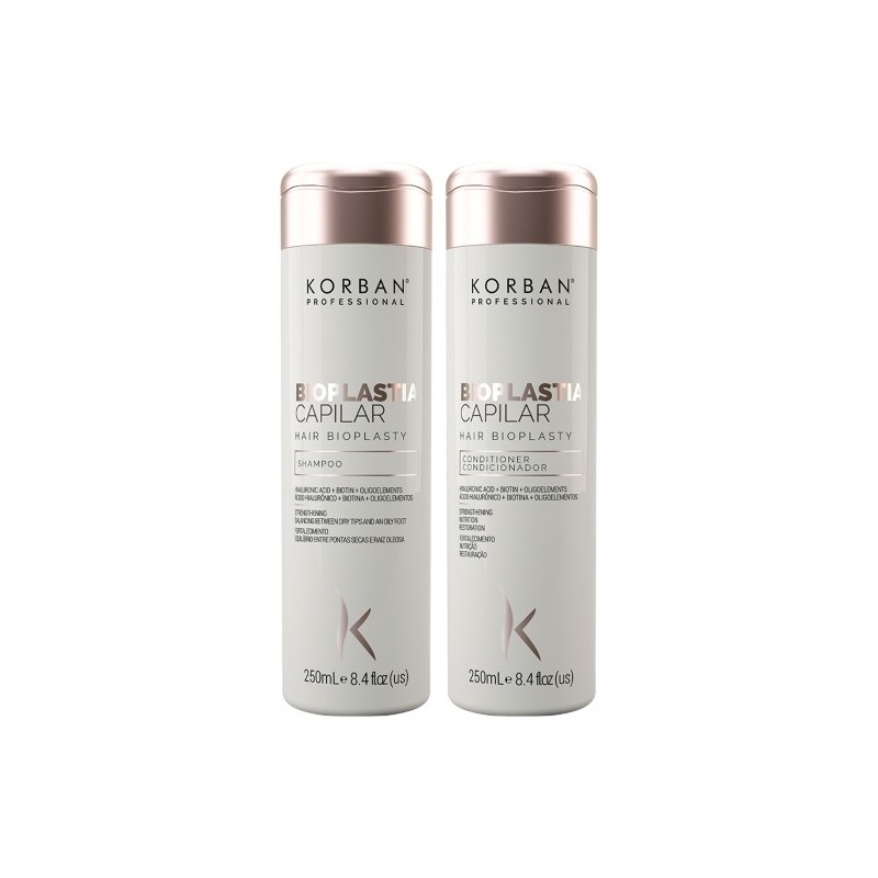 Bioplastia Capilar Shampoing et Conditionneur Kit 2x250 - Korban Beautecombeleza.com Bioplastia Capilar Shampoing et Conditionneur Kit 2x250 - Korban Beautecombeleza.com