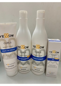 Curly Baobab Oil & Mango Cabelos Cacheados Kit 4 Produtos - Yellow Beautecombeleza.com