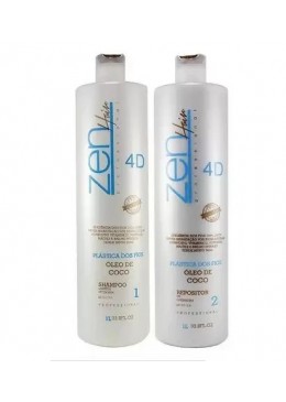 Escova Progressiva Plástica Dos Fios 4D 2x1000ml - Zen Hair 
Beautecombeleza.com