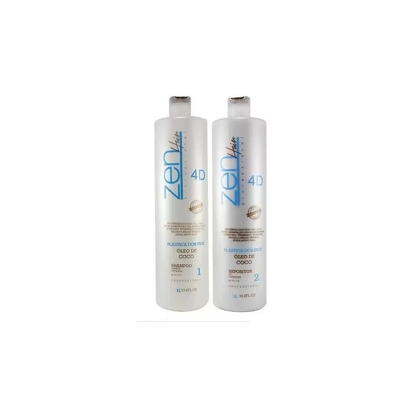 Escova Progressiva Plástica Dos Fios 4D 2x1000ml - Zen Hair 
Beautecombeleza.com