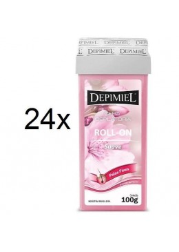 Lot of 24 Roll On Waxing Smooth Depilatory Thin Hair Removal Wax 100g Depimiel Beautecombeleza.com