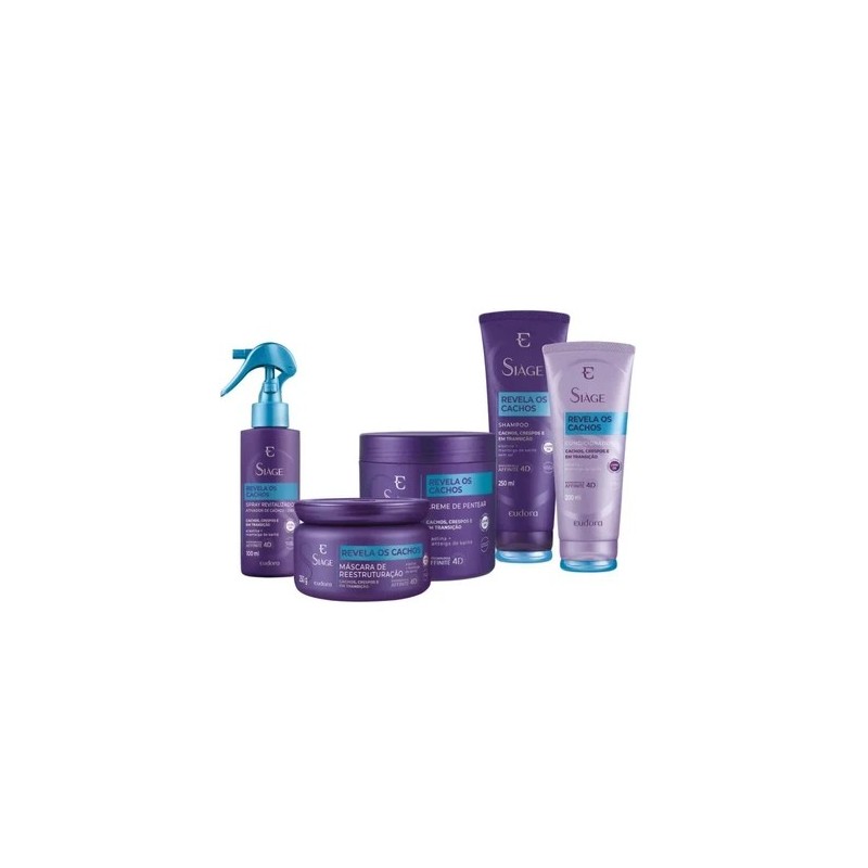 Siàge Revela Boucles  4D Treatment Kit 5 Itens - Eudora Beautecombeleza.com