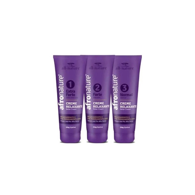 Professional Relaxer Pre Afro Perm Cystine Restructuring Kit 3x250g - All Nature Beautecombeleza.com