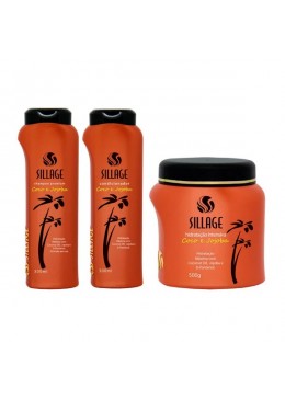 Shampoo, Condicionador e Máscara Premium Coco e Jojoba Kit 3 Produtos - Sillage 
Beautecombeleza.com