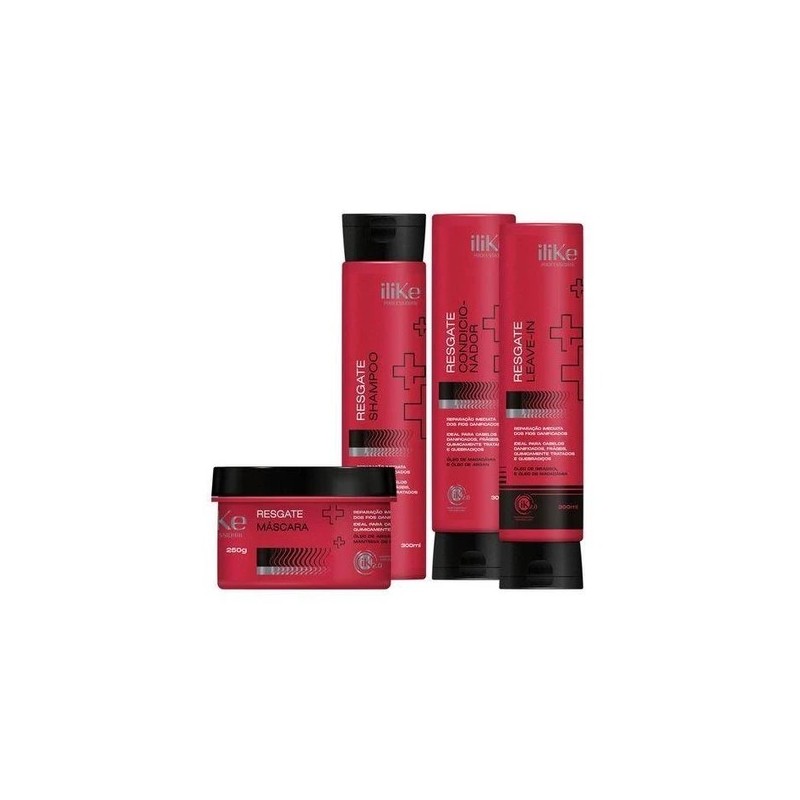 Resgate Reconstrução Intensa Kit 4 Prod. - iLike Beautecombeleza.com Resgate Reconstrução Intensa Kit 4 Prod. - iLike Beautecombeleza.com