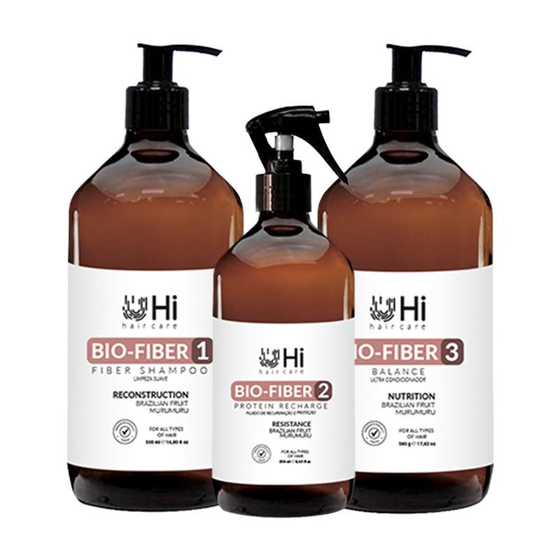 Bio-Fiber Hair Traitement Capillaire  Kit (3 Products) - Hi Haircare Beautecombeleza.com