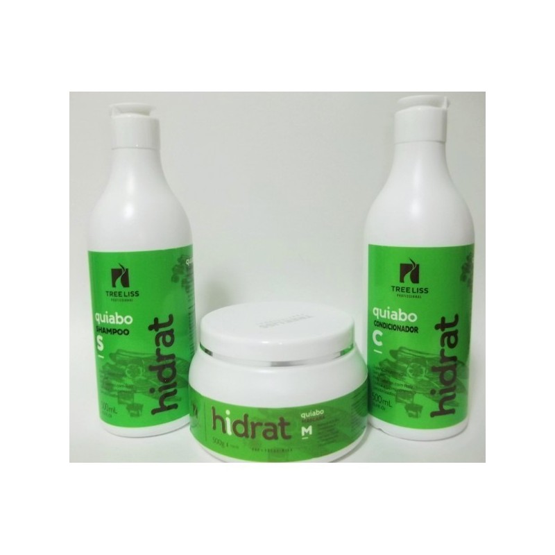 Kit Hidrat de Quiabo Tree Liss - 3 x 500ml - Tree Liss  Beautecombeleza