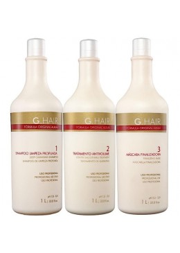 G HAIR lissage brésilien kératine allemand formule traitement KIT 34 oz (1000ml) progressive brush progressiva   Beautecombeleza