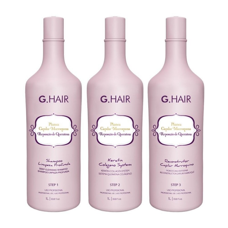 Inoar Formula G Hair Plastica Capilar Moroccan Hair 3 X 1000ml