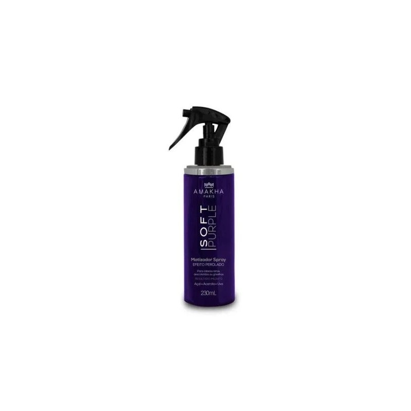 Spray Soft Purple Effet Nacré Cheveux Blonds  230ml - Amakha Beautecombeleza.com