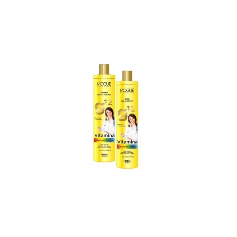 Vitamins Advanced Formula Hair Alignment Treatment G12 Kit 2x1L - Vogue Fashion Beautecombeleza.com Vitamins Advanced Formula Hair Alignment Treatment G12 Kit 2x1L - Vogue Fashion Beautecombeleza.com