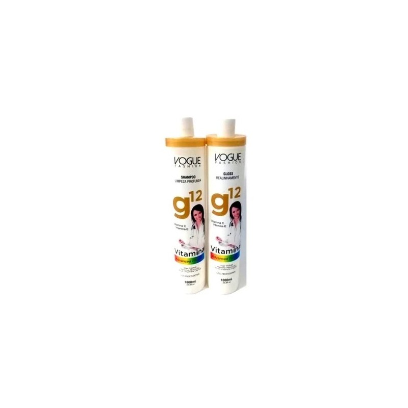 Escova Progressiva G12 Vitamina Kit 2x1L - Vogue Fashion Beautecombeleza.com