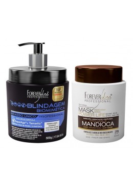 Mascara De Mandioca 250g + Blindagem 500g - Forever Liss  
 Beautecombeleza.com