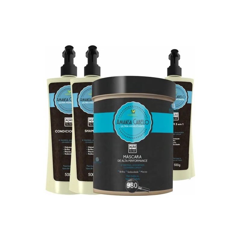 Cautérisation Amansa Hydratation des Cheveux Kit 4 - Hábito Cosmético Beautecombeleza.com Cautérisation Amansa Hydratation des Cheveux Kit 4 - Hábito Cosmético Beautecombeleza.com